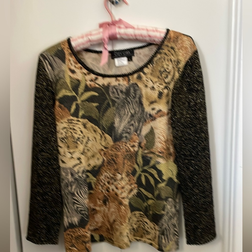 Silk and cotton top